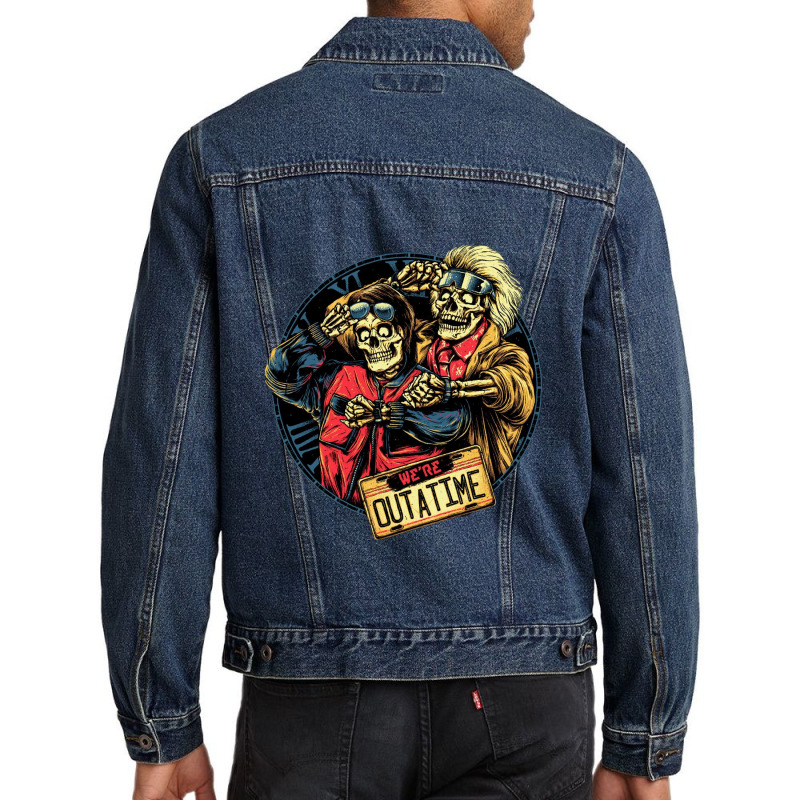 Time Is Up Men Denim Jacket by Woodrowsimonetti | Artistshot