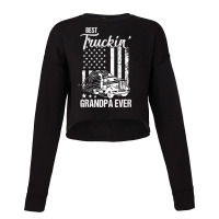 Father Grandpa Best Truckin Grandpa Ever S Day195 Family Dad Cropped Sweater | Artistshot