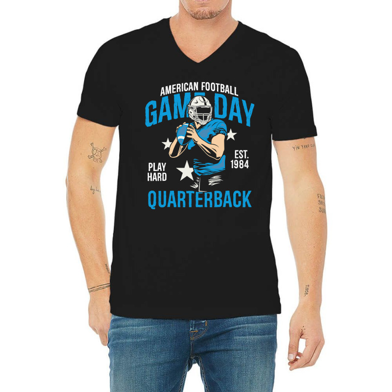 Football Game Day Quarterback 209 Football Player V-Neck Tee by hopelessoon | Artistshot