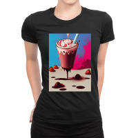 Strawberry Milkshake Ladies Fitted T-shirt | Artistshot