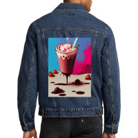 Strawberry Milkshake Men Denim Jacket | Artistshot