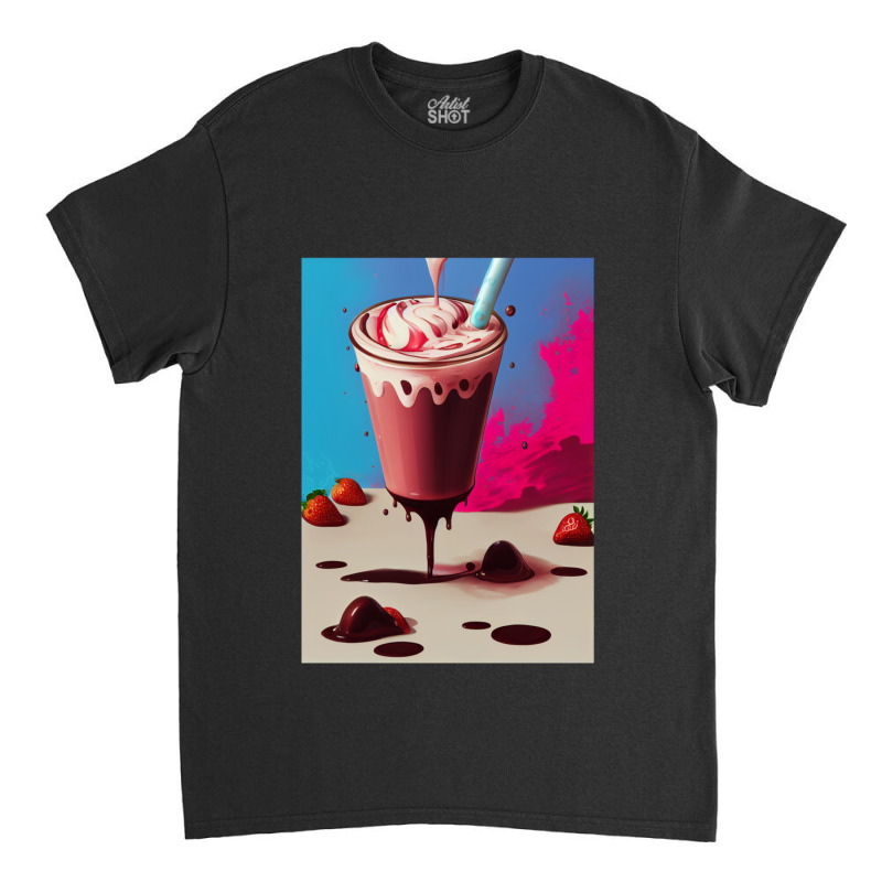 Strawberry Milkshake Classic T-shirt by AllenSCrowley | Artistshot