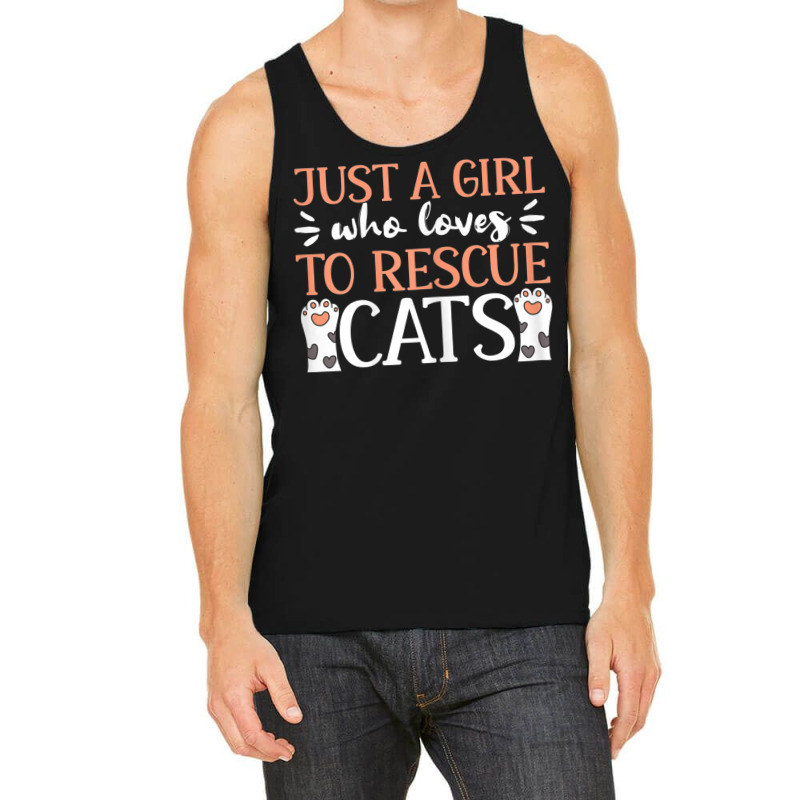 Shelter Animal Love Just A Girl Who Loves To Rescue Cats Tank Top by MellieGuilbeault | Artistshot