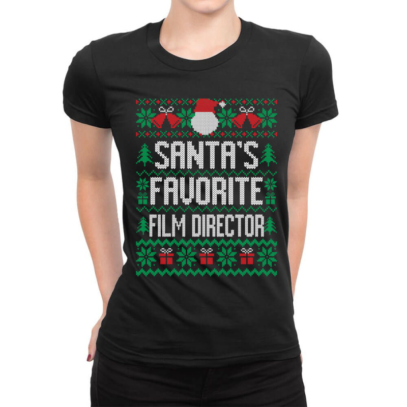 Santa's Favorite Film Director Ladies Fitted T-Shirt by RubenGarcia | Artistshot