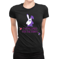 Bunny Memes Cute Kawaii Art I Work Hard For The Purple Bunny Ladies Fitted T-shirt | Artistshot