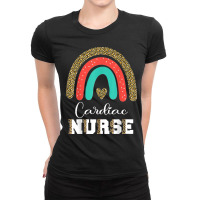 Cardiac Nurse Leopard Cardiologist Graduation Cardiology Ladies Fitted T-shirt | Artistshot