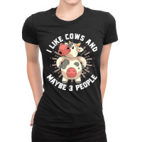 Cute Cow Lover Funny Farm Animal Farmer Farming Cow Ladies Fitted T-shirt | Artistshot