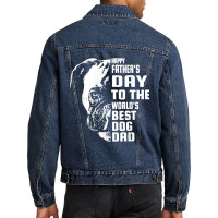 Boxer Happy Father's Day To The Best Dog Dad Fathers Day Men Denim Jacket | Artistshot