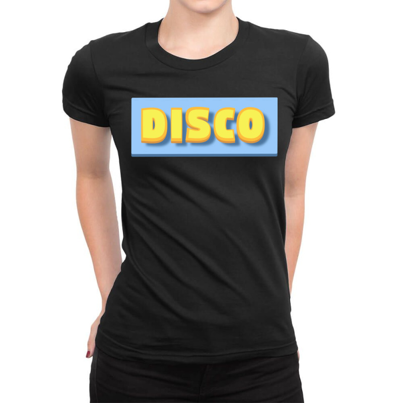 Disco Display Banner Ladies Fitted T-Shirt by SamaraMcCullou | Artistshot