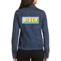 Disco Display Banner Ladies Denim Jacket | Artistshot