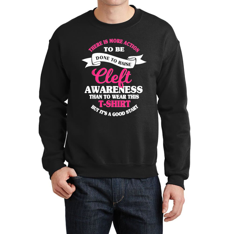 Cleft Lip Palate Ribbon Awareness Week Orofacial Hare Lip Crewneck Sweatshirt by ENIDLWHITE | Artistshot