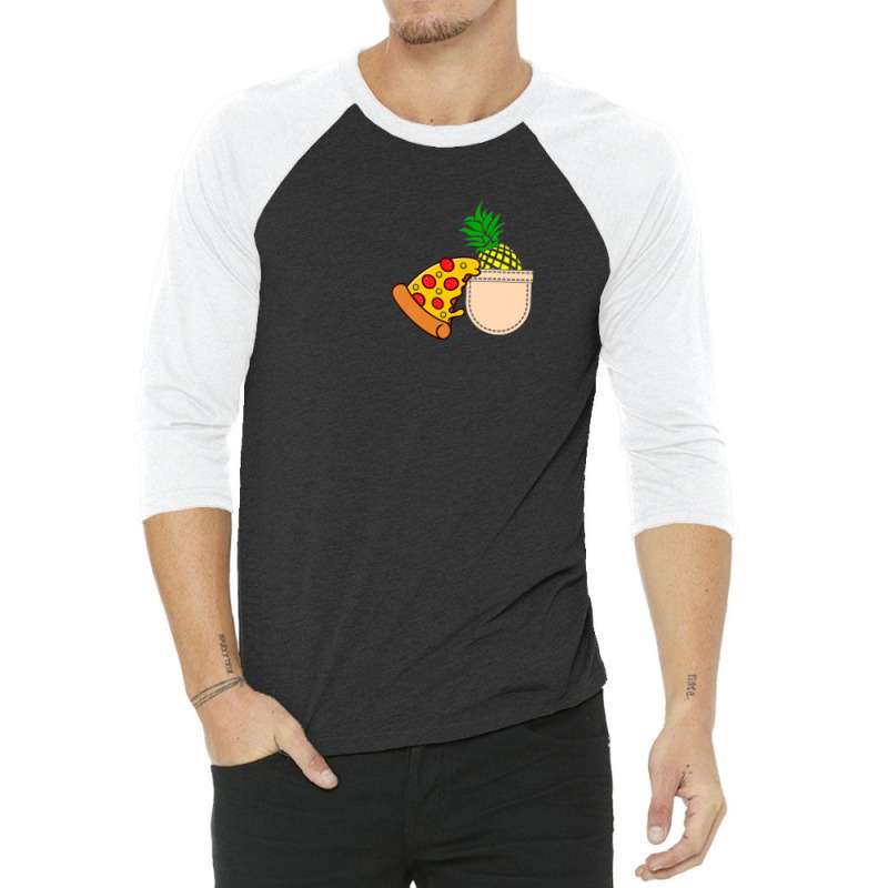 Pizza Loves Pineapple Funny Pizza Lovers 3/4 Sleeve Shirt | Artistshot