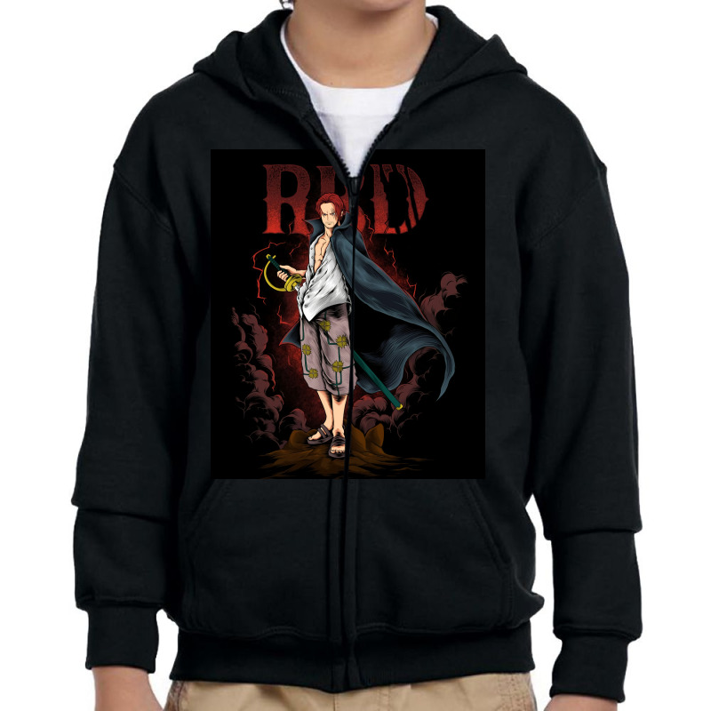 One Piece Film Red Film Youth Zipper Hoodie by John Seals | Artistshot