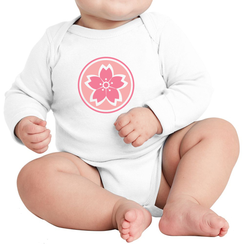 Cute Pink Sakura Long Sleeve Baby Bodysuit by sharro88 | Artistshot