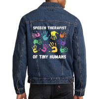 Slp Speech Language Pathology Therapist Men Denim Jacket | Artistshot