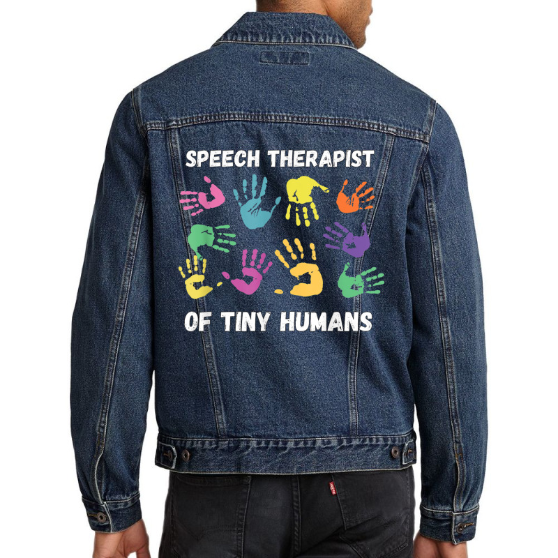 Slp Speech Language Pathology Therapist Men Denim Jacket by MellieGuilbeault | Artistshot