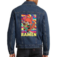 Red Panda Ramen Noodle Japan Cuisine Japanese Asian Food Men Denim Jacket | Artistshot