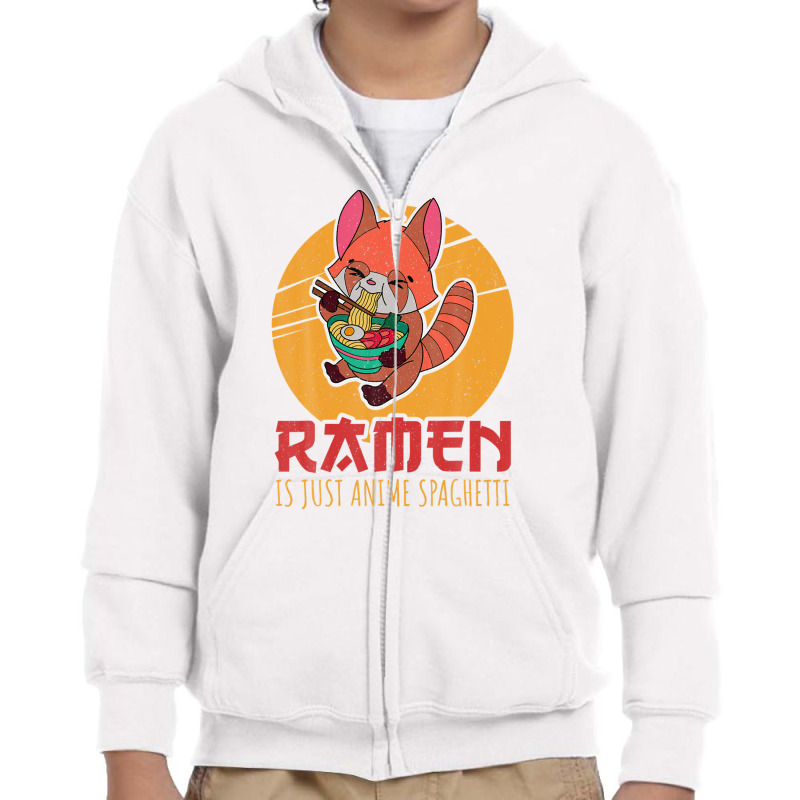 Red Panda Ramen Noodle Japan Cuisine Japanese Asian Food Youth Zipper Hoodie by beastonkriss | Artistshot