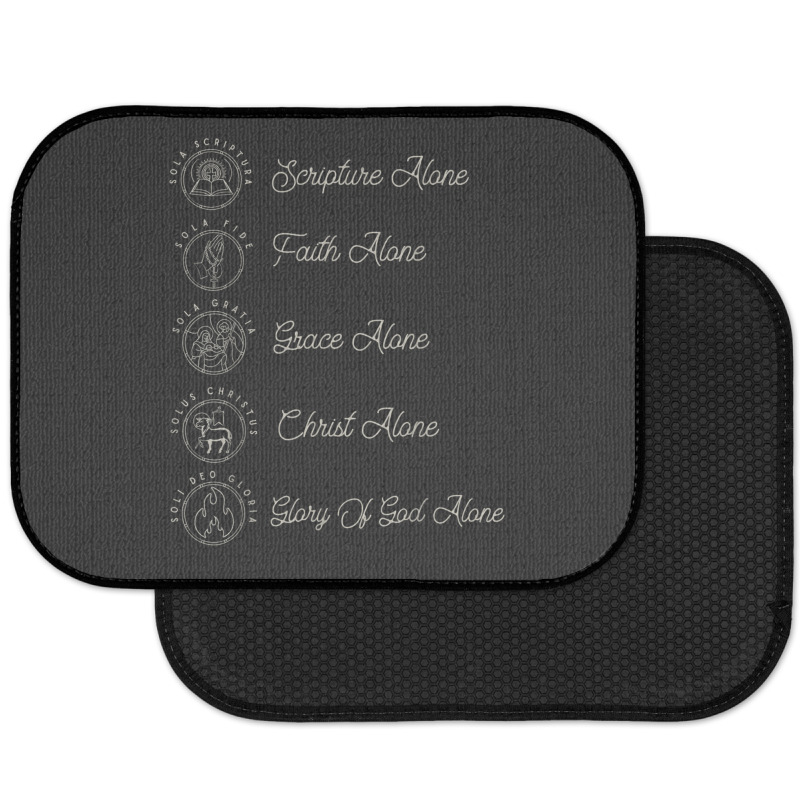 Sola Scriptura Protestant Christian Reformation 5 Solas Rear Car Mat | Artistshot