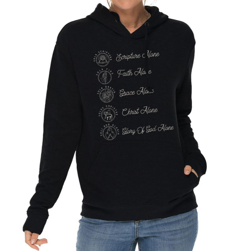 Sola Scriptura Protestant Christian Reformation 5 Solas Lightweight Hoodie | Artistshot