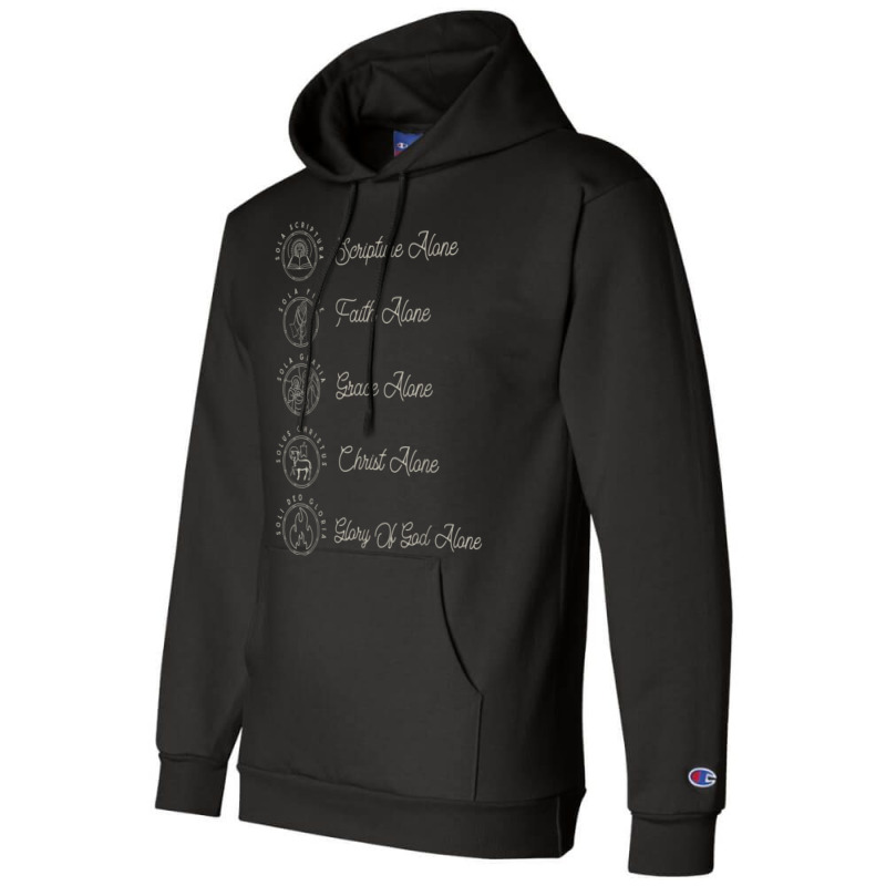 Sola Scriptura Protestant Christian Reformation 5 Solas Champion Hoodie | Artistshot