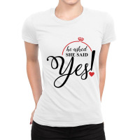 Finally Yes Ladies Fitted T-shirt | Artistshot