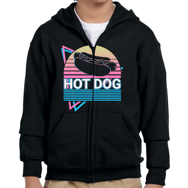 Hot Dog Sandwich Hotdog Retro Youth Zipper Hoodie by beastonkriss | Artistshot