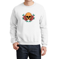 Skull And Flower Crewneck Sweatshirt | Artistshot