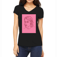 Fletcher Shears Drawing (pink) Premium Scoop Women's V-neck T-shirt | Artistshot