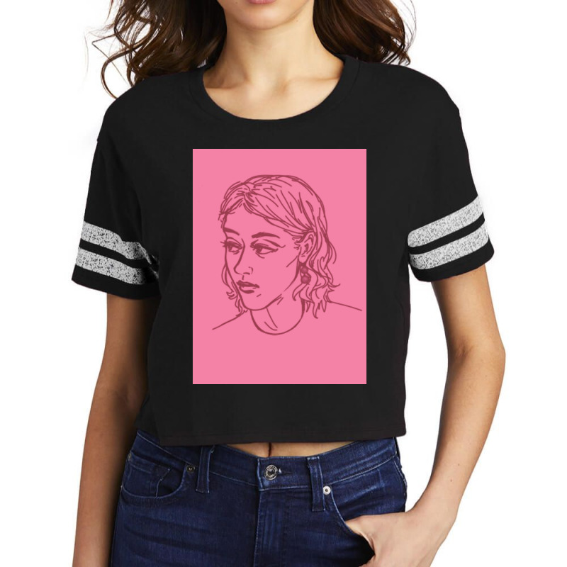 Fletcher Shears Drawing (pink) Premium Scoop Scorecard Crop Tee by FRITZAUL | Artistshot