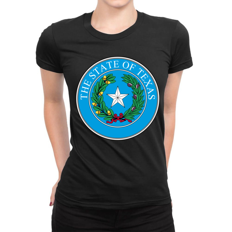 National Seal Of Texas State Of United States Of America Ladies Fitted T-Shirt by DemetriusWatkinsSr | Artistshot