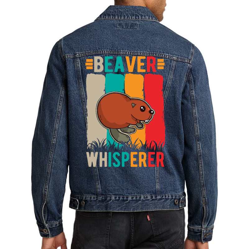 Beaver T  Shirt Beaver Whisperer T  Shirt (1) Men Denim Jacket by pumpkinslanguid | Artistshot