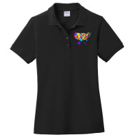 United States Map With States And Capital Cities Ladies Polo Shirt | Artistshot