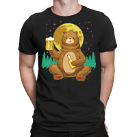 Bear T  Shirt Bear Drinking Beer Camp Fire Outdoor Funny Animal T  Shi T-shirt | Artistshot