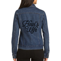 Howls Wife Lettering Ladies Denim Jacket | Artistshot