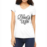 Howls Wife Lettering Women's V-neck T-shirt | Artistshot