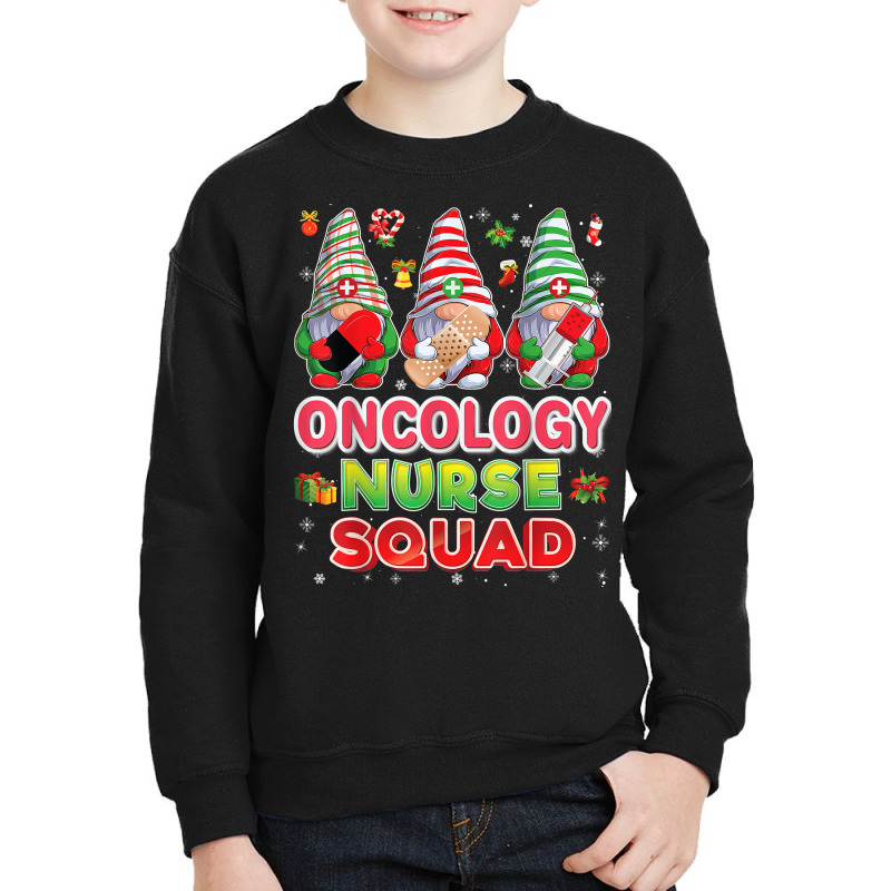 Oncology Nurse Squad Gnomies Nurse Christmas Gnomes Crew T Shirt Youth Sweatshirt by belenfinl | Artistshot