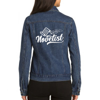 Novelist Job Writer Novel Author Ladies Denim Jacket | Artistshot