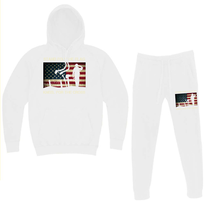 Us Military Stand For The Flag Kneel For The Cross Hoodie & Jogger Set | Artistshot