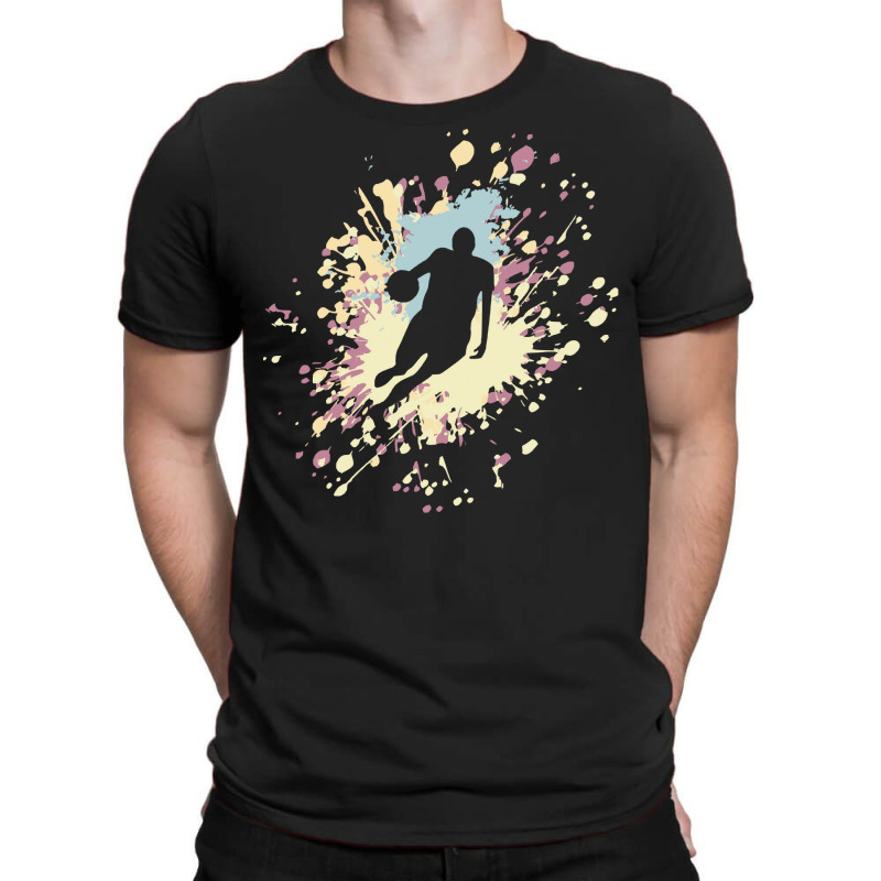 Basketball Paint Splash T  Shirt Basketball Point Guard Color Splash T T-Shirt by pumpkinslanguid | Artistshot