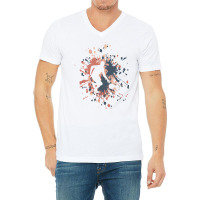 Basketball Paint Splash T  Shirt Basketball Player Color Splash T  Shi V-neck Tee | Artistshot