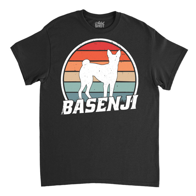 Basenji T  Shirt Basenji Retro Congo Terrier Vintage T  Shirt (8) Classic T-shirt by pumpkinslanguid | Artistshot