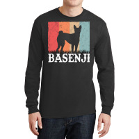 Basenji T  Shirt Basenji Retro Congo Terrier Vintage T  Shirt (1) Long Sleeve Shirts | Artistshot