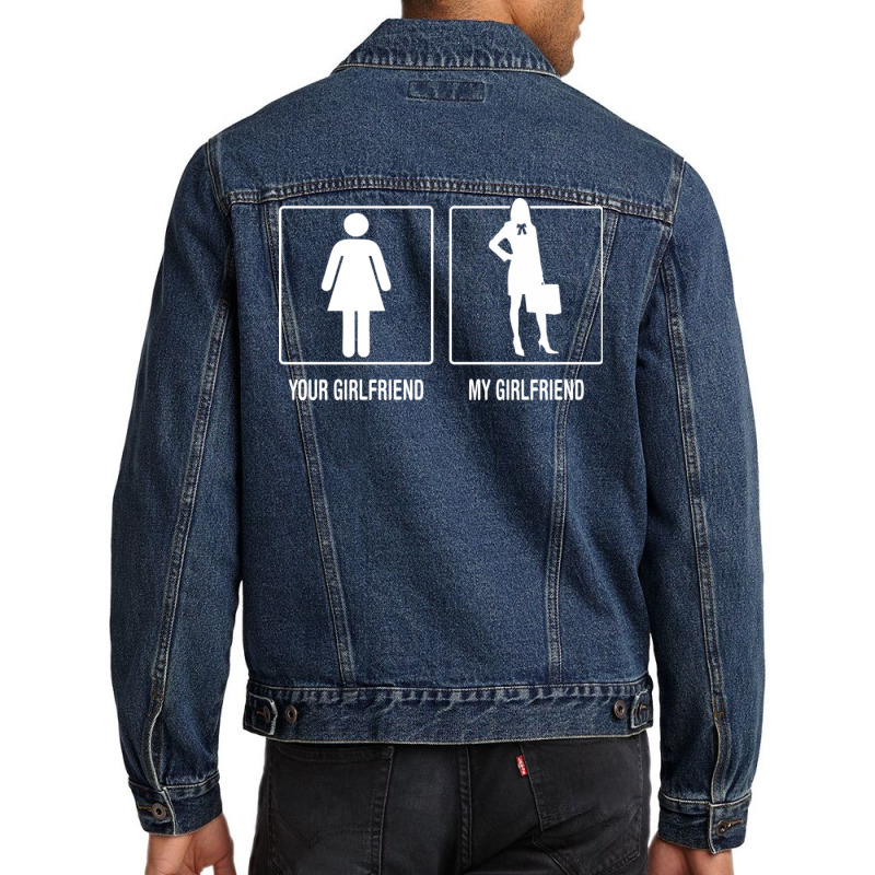 Your Girlfriend My Girlfriend Paralegal Proud Tshi Men Denim Jacket | Artistshot