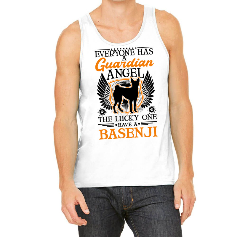 Basenji T  Shirt Basenji Moon Guardian Angel T  Shirt (4) Tank Top by pumpkinslanguid | Artistshot