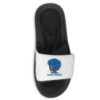 Black Woman Afro African Type 1 Diabetes Warrior Ribbon Blue T Shirt Slide Sandal | Artistshot