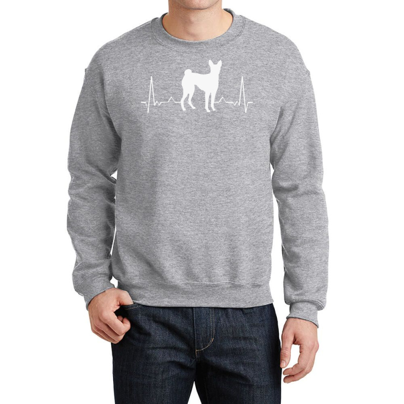 Basenji T  Shirt Basenji Heartbeat T  Shirt (1) Crewneck Sweatshirt by pumpkinslanguid | Artistshot