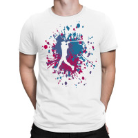 Baseball Paint Splash T  Shirt Baseball Player Hitter Color Splash T T-shirt | Artistshot