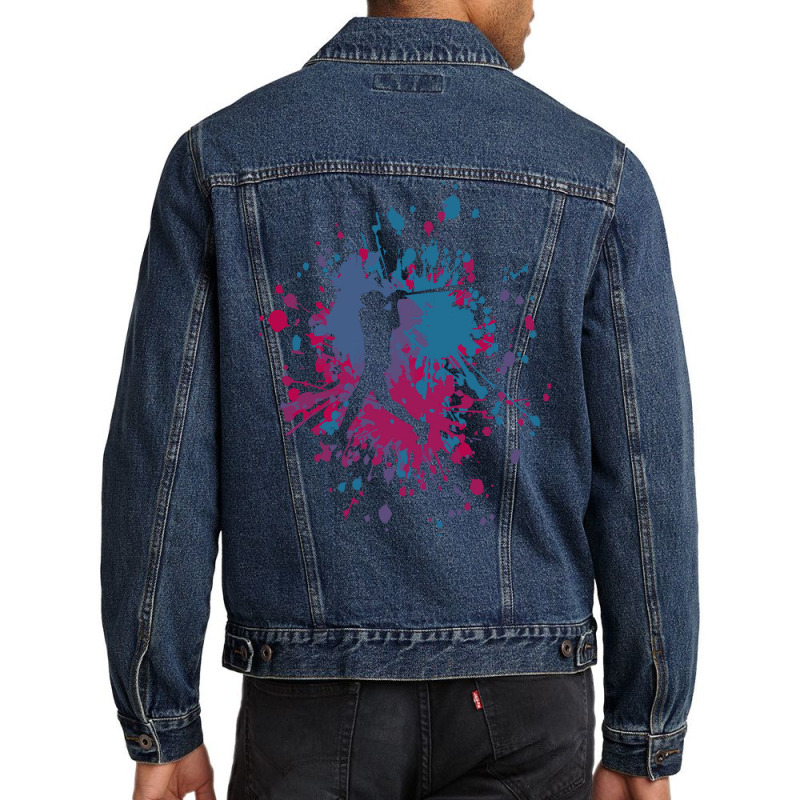 Baseball Paint Splash T  Shirt Baseball Player Hitter Color Splash T Men Denim Jacket by pumpkinslanguid | Artistshot