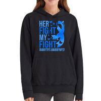 Her Fight Is My Fight Blue Ribbon Type 1 Diabetes Awareness T Shirt Vintage Hoodie | Artistshot